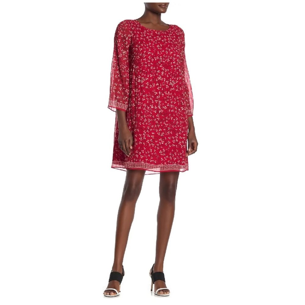 🎁 MAX STUDIO Printed Pleated Dress - Picture 1 of 3